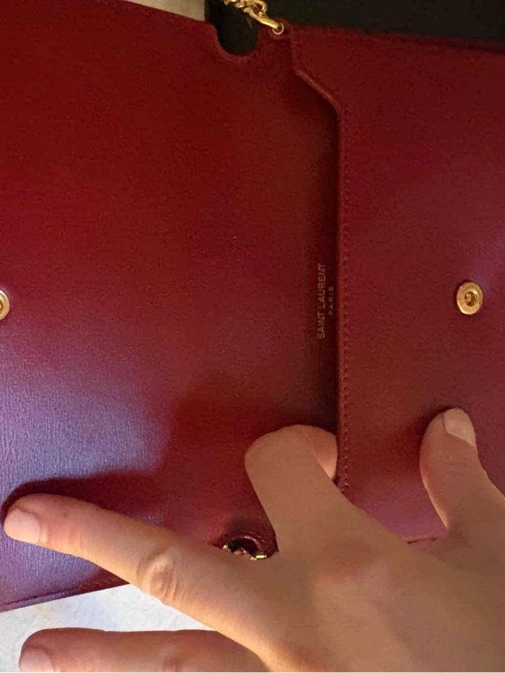 Saint Laurent Red Leather Crossbody - Picture 6 of 10